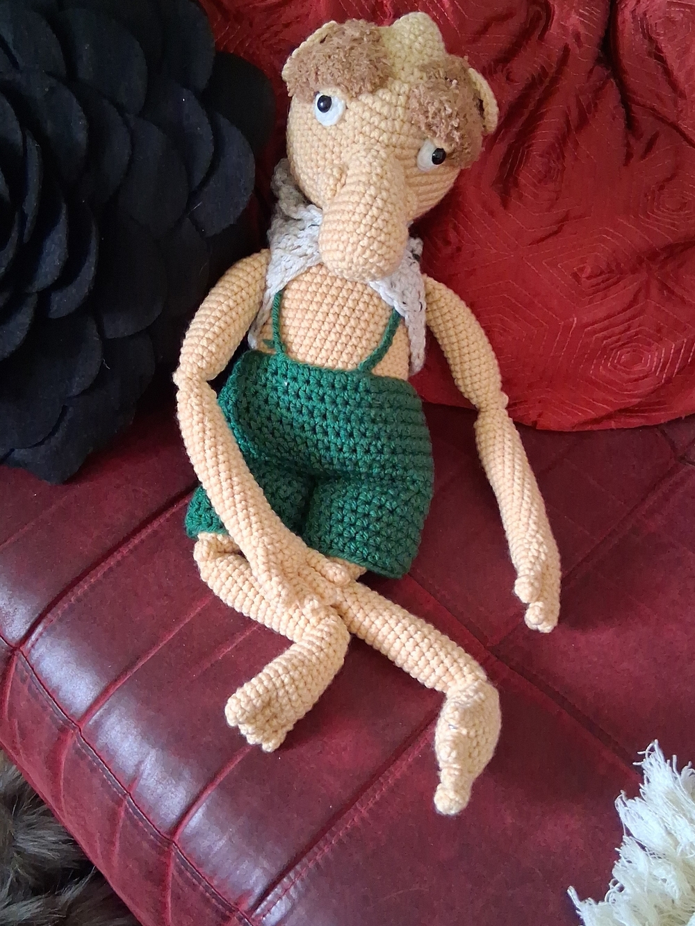 Handmade Crocheted Troll Or Old Man